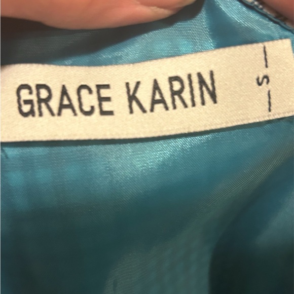 Grace Karin vest with teal lining. Workable front pockets and adjustable back. - Picture 7 of 7